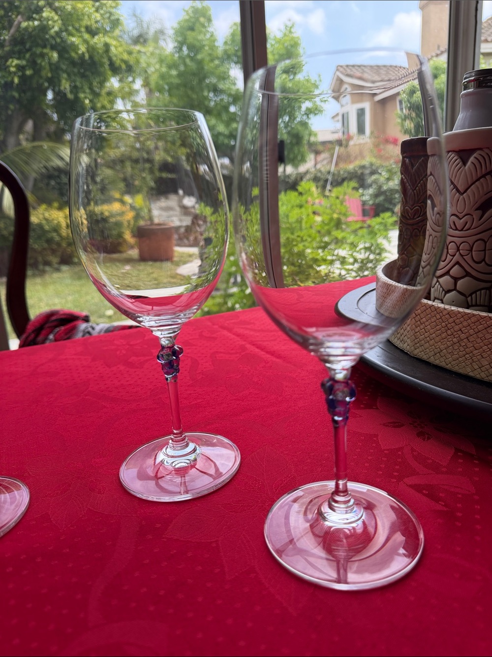 Set of 4 Mikasa Chablis Purple Grape Stem Wine Glasses